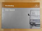 Mercedes 100D Instructieboek 1987 Handleiding MB 100 D, Auto diversen, Handleidingen en Instructieboekjes, Ophalen