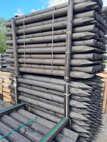 Geimpregneerd gefreesde palen Dura2 met punt, 200cm 8cmdik beschikbaar voor biedingen