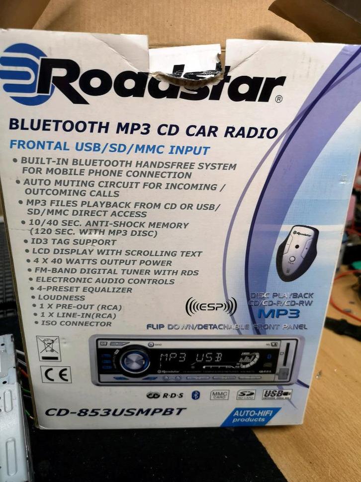 Roadstar bluetooth usb mp3 CD autoradio, Auto diversen, Autoradio's, Gebruikt, Ophalen of Verzenden