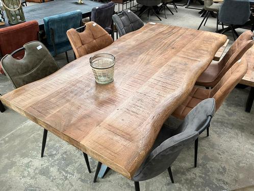 Magazijn leegverkoop Boomstamtafel Mangohout Matrix zwart, Huis en Inrichting, Woonaccessoires | Overige, Nieuw, Ophalen of Verzenden