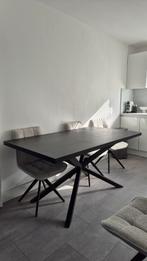 Zwarte Eettafel  (Zitmaxx) 160x90 cm. Hoogte 78 cm, Ophalen of Verzenden, Gebruikt, Rechthoekig, 50 tot 100 cm