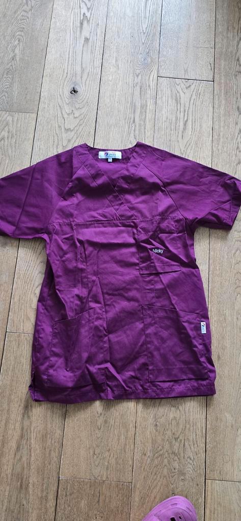 4x Paarse verpleegtuniek - Clinic Dress Maat S, Kleding | Dames, Jasjes, Kostuums en Pakken, Zo goed als nieuw, Maat 36 (S), Paars