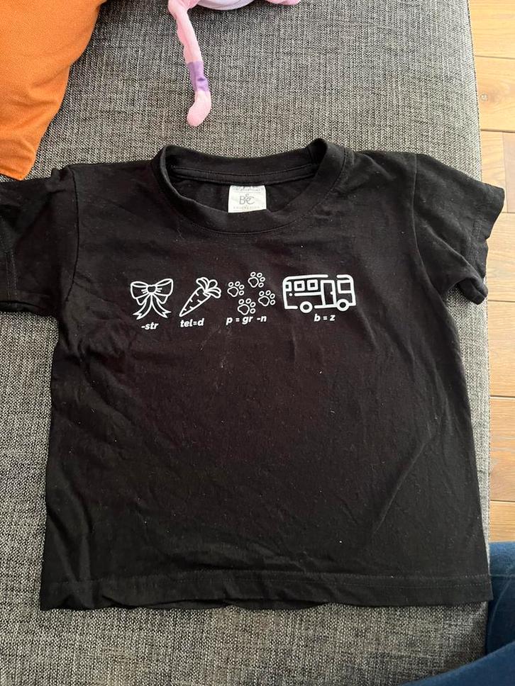 Zwangerschap aankondiging rebus t-shirt maat 92, Kinderen en Baby's, Kinderkleding | Maat 92, Gebruikt, Meisje, Shirt of Longsleeve
