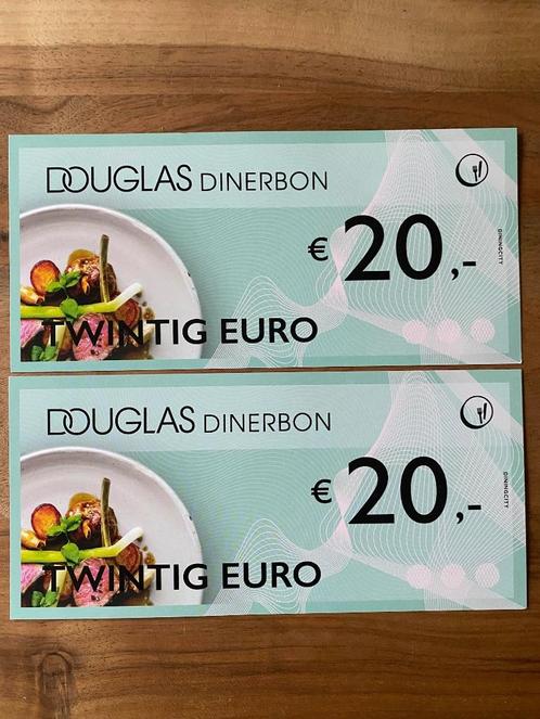 Douglas diner bon ( 1 of 2), Tickets en Kaartjes, Kortingen en Cadeaubonnen, Twee personen, Overige typen, Kortingsbon