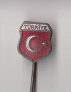 Turkije speldje emaille Vlag, Gebruikt, Niet vindbaar, Niet vindbaar, Speldje of Pin