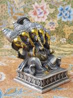 Prachtig antiek brons beeldje uit India van Ganesha 11,8 cm., Antiek en Kunst, Ophalen of Verzenden