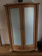 Blank eiken kast, Huis en Inrichting, Kasten | Vitrinekasten, Ophalen, 100 tot 150 cm, Eikenhout, Zo goed als nieuw