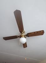 Plafond Ventilator / 4 Bladen / Houtkleur, Ophalen, Zo goed als nieuw, Plafondventilator
