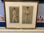 2 originele antieke vanity fair cricket prenten 19e eeuw., Antiek en Kunst, Ophalen of Verzenden