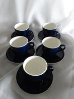 DOUWE EGBERTS PUUR kopjes met schoteltjes, 5 st, zwart, Huis en Inrichting, Keuken | Servies, Overige materialen, Ophalen of Verzenden