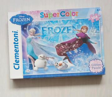 Frozen Glitter Puzzel - Clementoni 104 stukjes beschikbaar voor biedingen