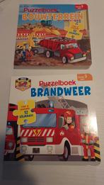 Puzzelboekjes Brandweer & Bouwterrein, Onbekend, 3 tot 4 jaar, Ophalen of Verzenden, Zo goed als nieuw