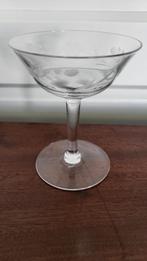 Gegraveerde champagnecoupe Hoogte 12 cm Doorsnede 9,6 cm, Ophalen of Verzenden