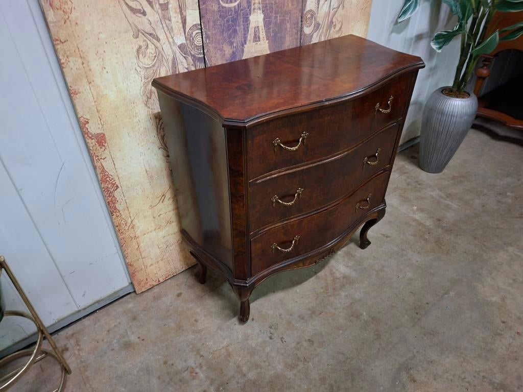 Klassiek Engels ladekastje, commode, wandtafel, Zo goed als nieuw, 3 of 4 laden, Minder dan 100 cm, 25 tot 50 cm