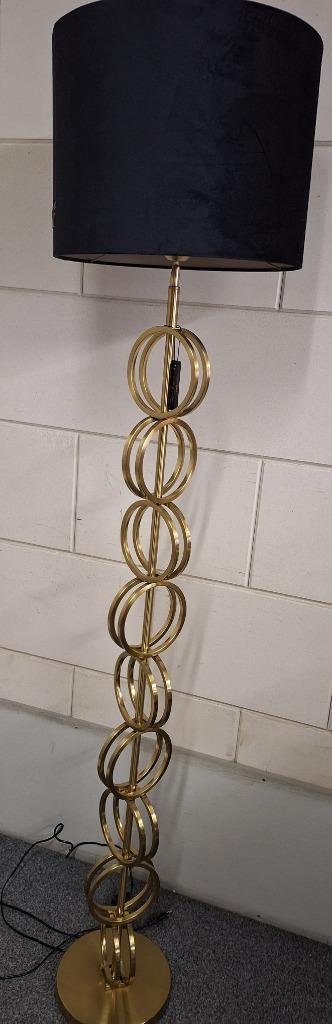 vloerlamp goud met ringen model Blizz van Richmond Interiors, Huis en Inrichting, Lampen | Vloerlampen, Nieuw, 150 tot 200 cm