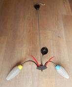 Bijzondere vintage 50s hanglamp (1 kapje ontbreekt), Huis en Inrichting, Lampen | Hanglampen, Ophalen, Gebruikt, Minder dan 50 cm