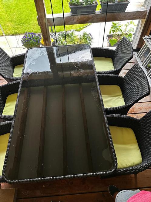 Tuinset tuscany tafel en 6 stoelen, Tuin en Terras, Tuinsets en Loungesets, Zo goed als nieuw, Stoel, Ophalen