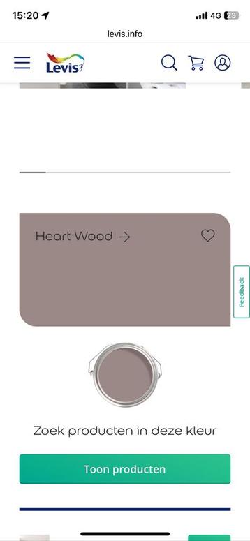 Muurverf heartwood mat nieuw 4 x 750ml kleur van het jaar