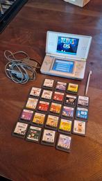 Nintendo DS lite zilver + 23x games, Ophalen of Verzenden, Gebruikt