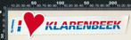 Sticker: Klarenbeek - I love - Rabobank, Verzamelen, Stickers, Ophalen of Verzenden, Zo goed als nieuw, Bedrijf of Vereniging