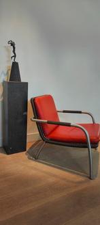 Set van 2 vintage/design fauteuils LABEL, Ophalen, 75 tot 100 cm, Zo goed als nieuw, Metaal