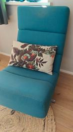 Draai fauteuil petrol, Huis en Inrichting, Fauteuils, Ophalen, Gebruikt, Minder dan 75 cm, 50 tot 75 cm