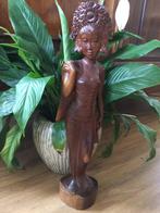 Balinees houtsnijwerk, vrouwenfiguur, Ophalen of Verzenden