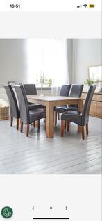 Houten Eettafel met 6 Stoelen - Vedde van Jysk, Huis en Inrichting, Tafels | Eettafels, Gebruikt, 100 tot 150 cm, Eikenhout, Ophalen of Verzenden