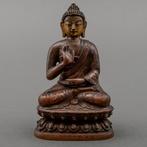 Bronzen koperen boeddha beeld, zie foto's, Ophalen of Verzenden, Zo goed als nieuw