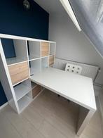 Kallax kast met bureau, Huis en Inrichting, Bureaus, Ophalen, Zo goed als nieuw