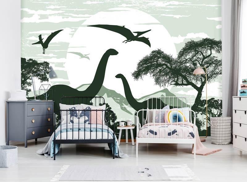 Fotobehang / Behang - Kinderkamer - Dino - Dinosaurussen, Verzenden, Minder dan 10 m², Info@fotobehangkoning.nl, Kinderkamer
