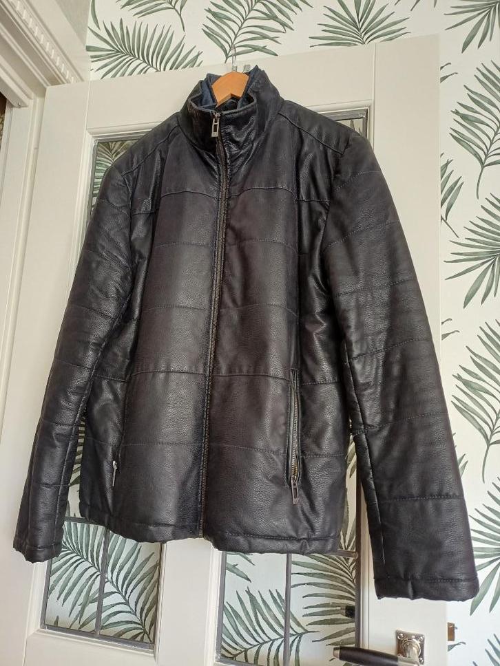Westbury lederen herenjack maat 50-52, Kleding | Heren, Jassen | Winter, Zo goed als nieuw, Maat 52/54 (L), Blauw, Ophalen of Verzenden