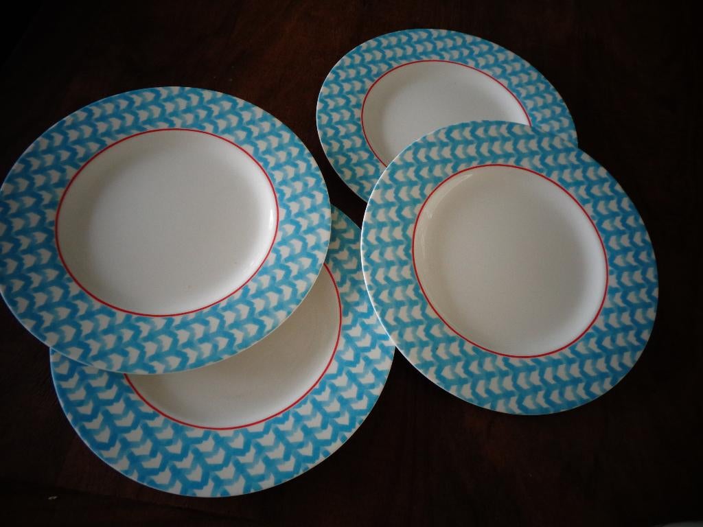 Villeroy & Boch dinerborden, Lina Aqua. Ik heb 4 stuks., Ophalen of Verzenden, Zo goed als nieuw, Bord(en), Overige stijlen