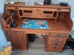 Antiek Engels Eiken Secretaire Bureau - 140cm Breed, Antiek en Kunst, Ophalen of Verzenden