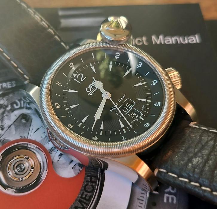 Oris Flight Timer Day Date Automatic horloge - Prachtig!, Computers en Software, Interne voedingen, Zo goed als nieuw, Ophalen of Verzenden