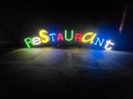 Neon tekst " restaurant " groot reclamebord, lichtreclame., Ophalen of Verzenden, Zo goed als nieuw, Lichtbak of (neon) lamp