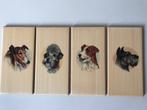 4 x tegel honden collie poedel fox terrier schnauzer Italy, Antiek en Kunst, Ophalen of Verzenden