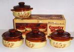 VTG Ovenvaste 'Country Wheat' set vier keramiekinmaakpotten., Ophalen of Verzenden, Nieuw