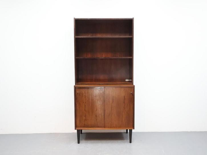 Deense vintage boekenkast palissander ES Møbler Silkenborg, Huis en Inrichting, Kasten | Boekenkasten, Gebruikt, 50 tot 100 cm