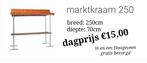 Marktkramen te huur, Ophalen, Zo goed als nieuw, Veranda