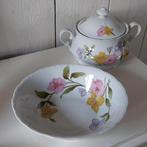 Vintage schalen open schaal en schaal.met deksel  bloemen, Antiek en Kunst, Ophalen of Verzenden