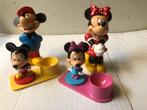 Mickey Mouse en Miniie  Mouse poppetje en twee eierdopjes., Ophalen of Verzenden, Mickey Mouse, Zo goed als nieuw, Beeldje of Figuurtje