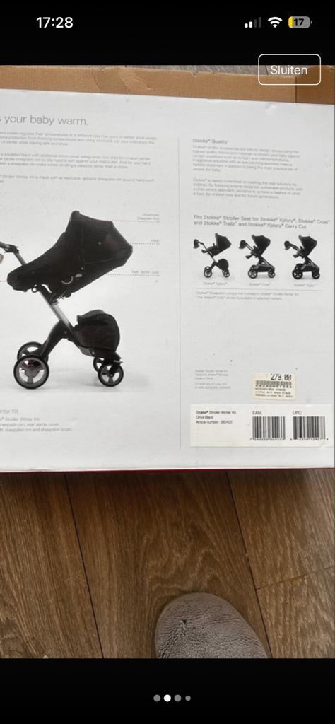 Nieuwe Stokke Winterkit Zwart - Super Prijs!, Kinderen en Baby's, Kinderwagens en Combinaties, Nieuw, Kinderwagen, Overige merken