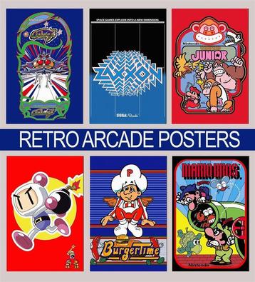 Leuke Retro ARCADE Poster , keuze uit 6 beschikbaar voor biedingen