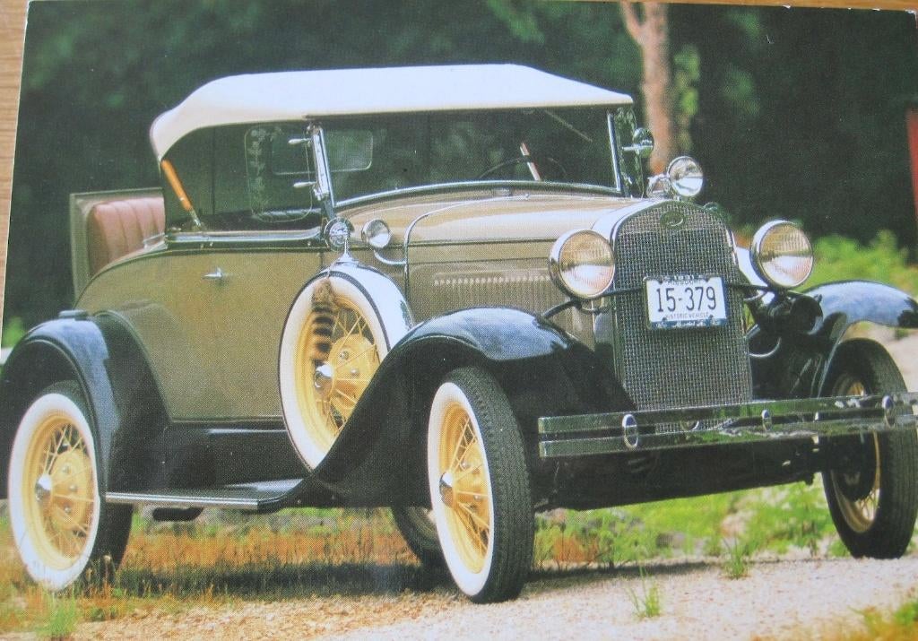 Ford Model A uit 1931 - nieuwe ansichtkaart, Verzenden, 1980 tot heden, Ongelopen, Voertuig