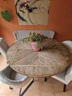 Riviera Maison ruime ronde eettafel, Ophalen, 150 tot 200 cm, Zo goed als nieuw, Vijf personen of meer