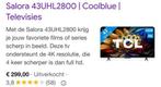 SaloraTV 43UHL2800, Ophalen of Verzenden, 100 cm of meer, Overige merken