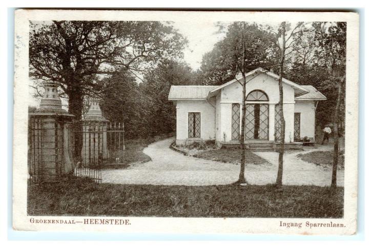 Heemstede-Groenendaal, Ingang Sparrenlaan. Lees beschrijving, Verzamelen, Ansichtkaarten | Nederland, Gelopen, Noord-Holland, Voor 1920