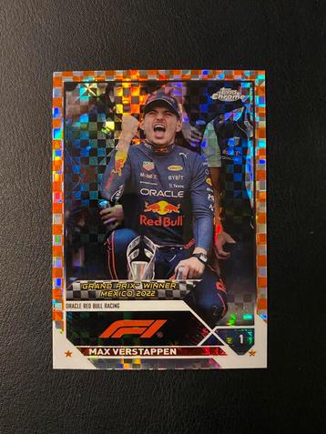 F1 Max Verstappen #163 2023 Orange Checkered Flag #/25 Mint beschikbaar voor biedingen