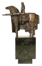 Eric Claus - Sculptuur, 1977 : De Wachter | Ridder te Paard, Ophalen of Verzenden